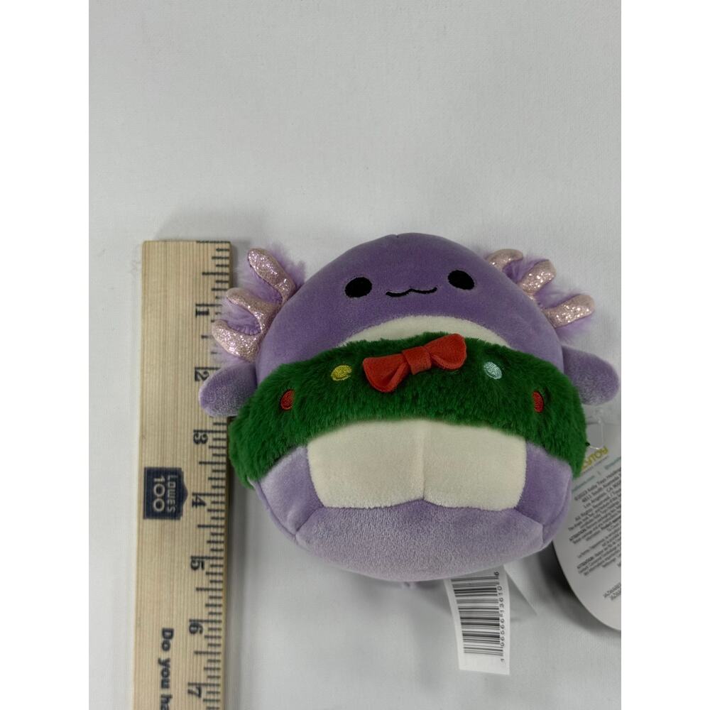 Squishmallows Svenja Christmas Wreath Axolotl Plush NWT 4.5 Inch - Picture 2 of 9